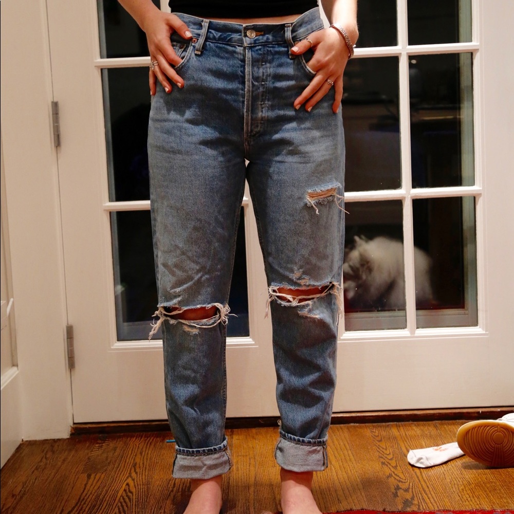 agolde datoka boyfriend lightwash jeans